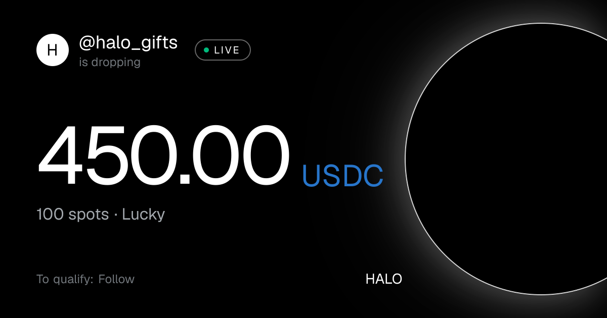 HALO Drop card