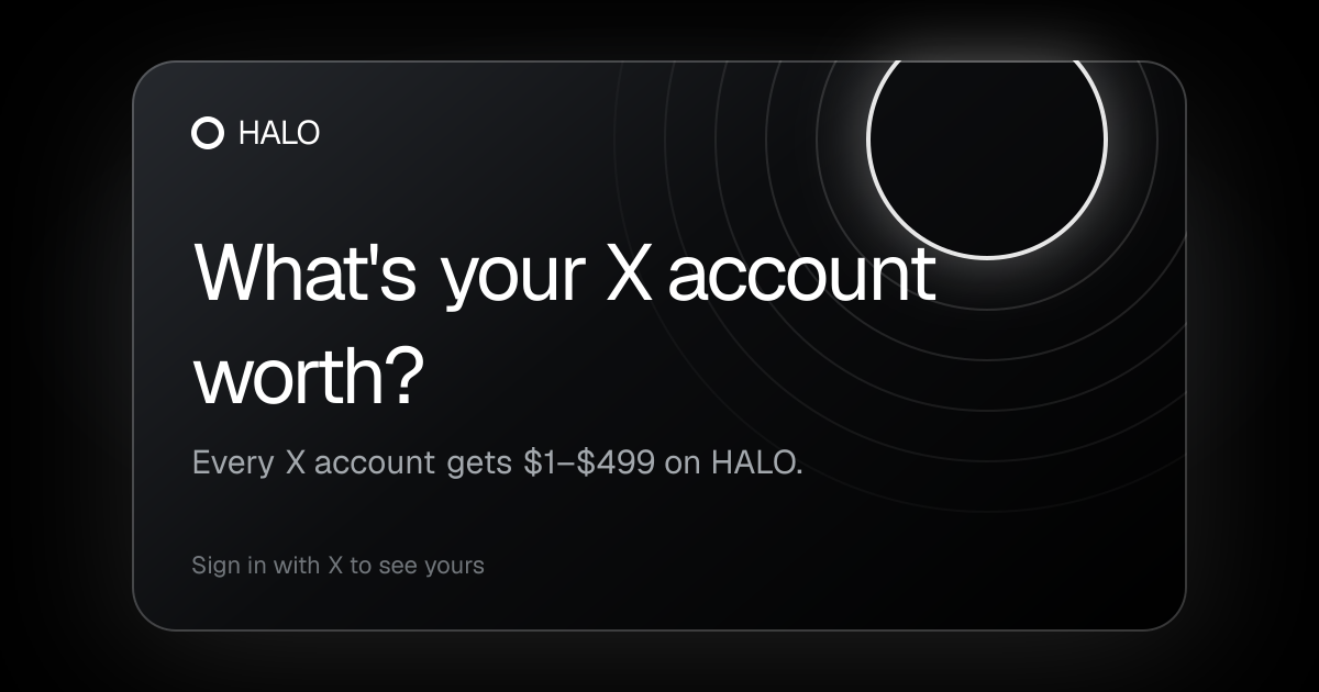 HALO Welcome grant card